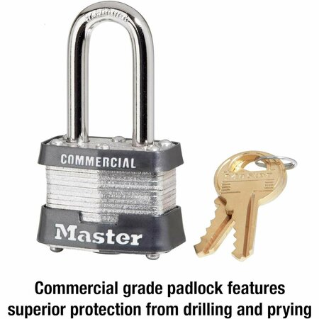 Master Lock Master Lock 1-5/16 in. H X 1-5/8 in. W X 1-9/16 in. L Laminated Steel Double Locking Padlock Ke 3KALF#3438